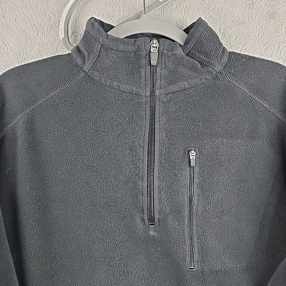LL Bean Trail‎ Fleece Pullover Quarter 1/4 Zip Sweatshirt Men's XL Tall Black